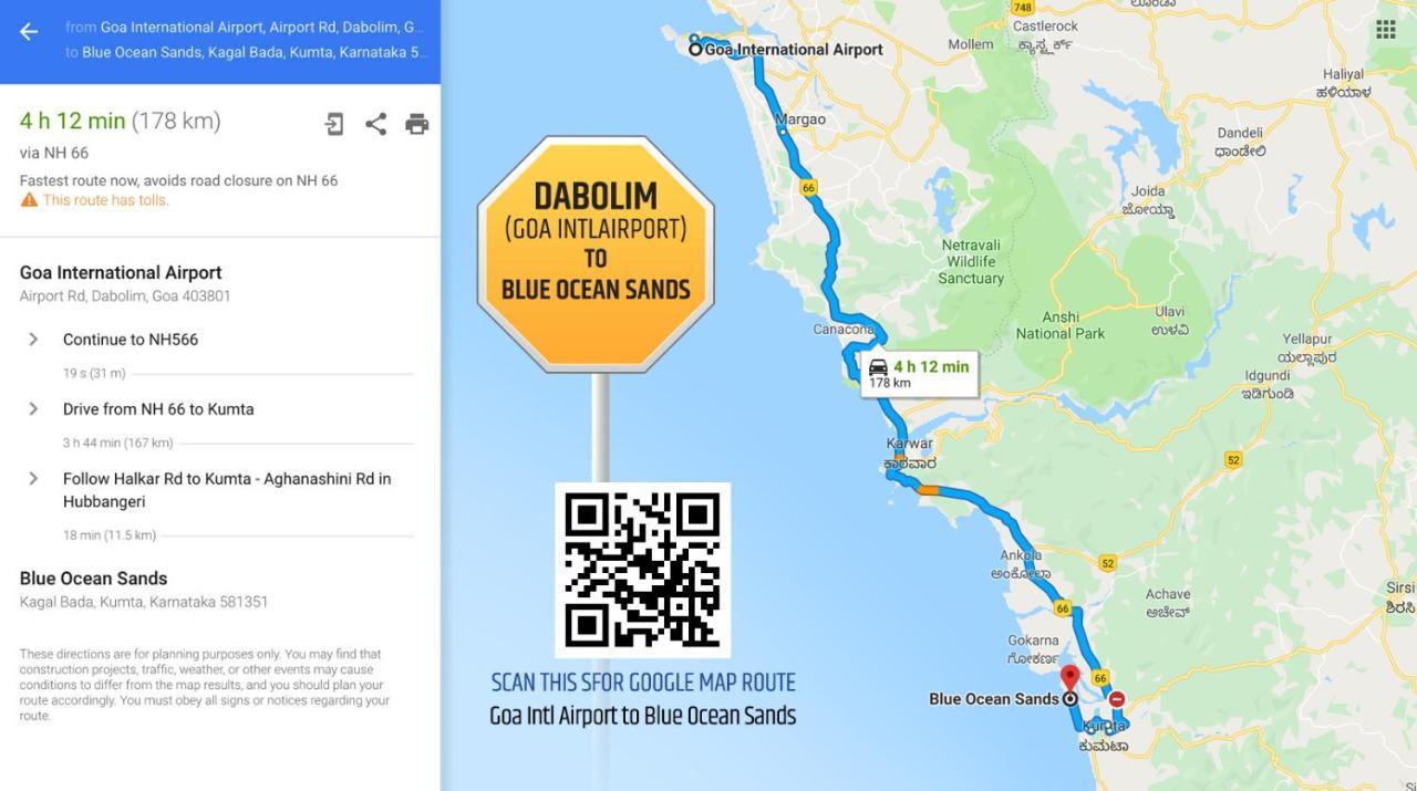 Blue Ocean Sands - On The Beach Kumta Luaran gambar